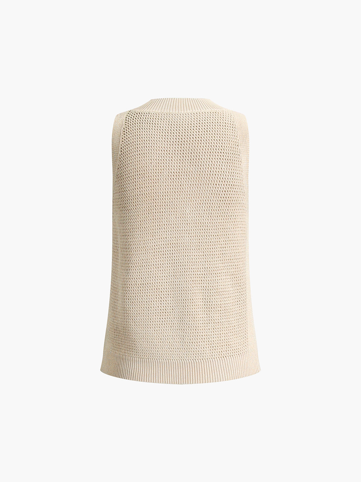 Knit Hollow Solid Tank Top - Image 8