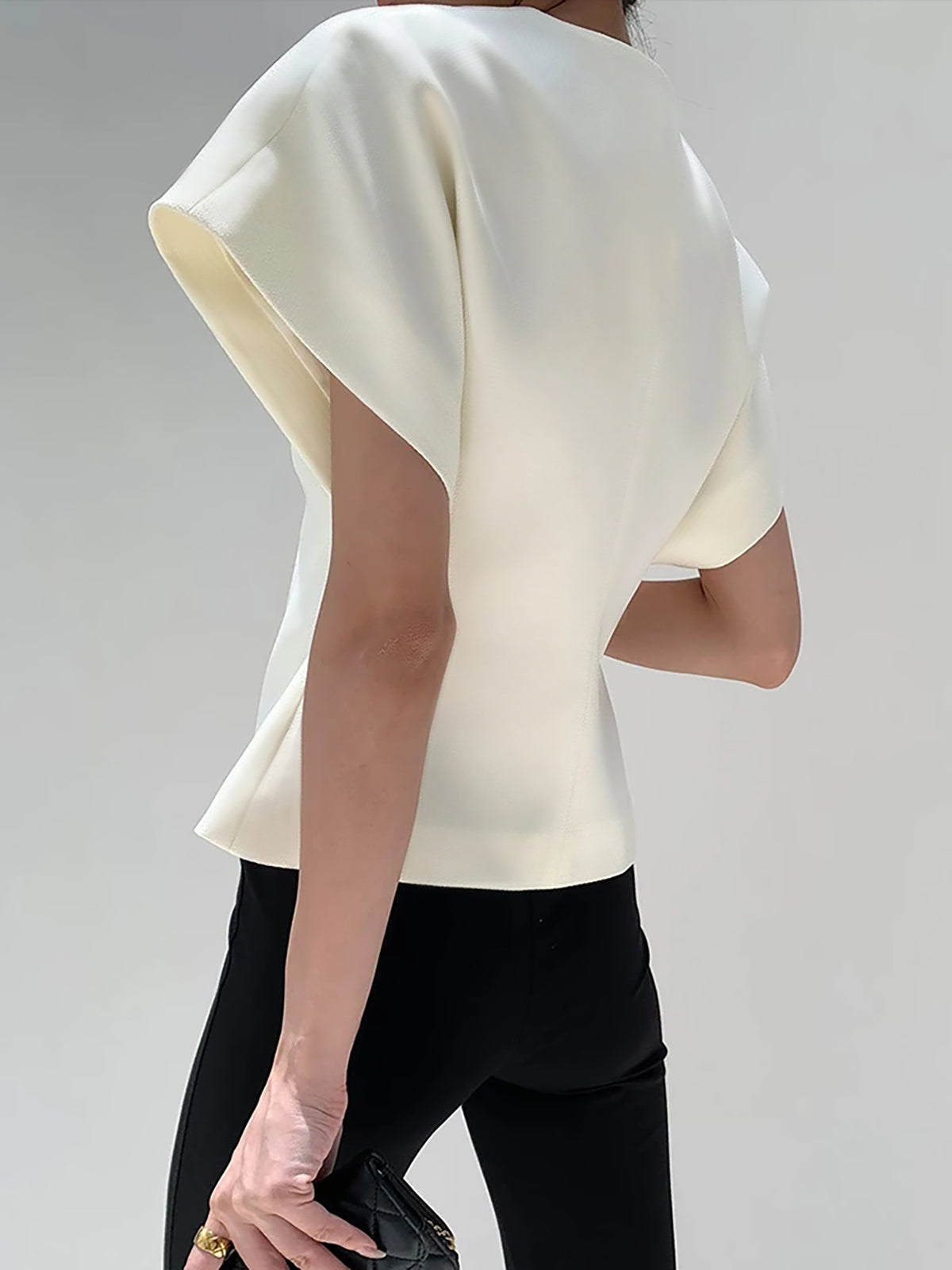Trendy V-Neck Button Down Blouse - Image 5