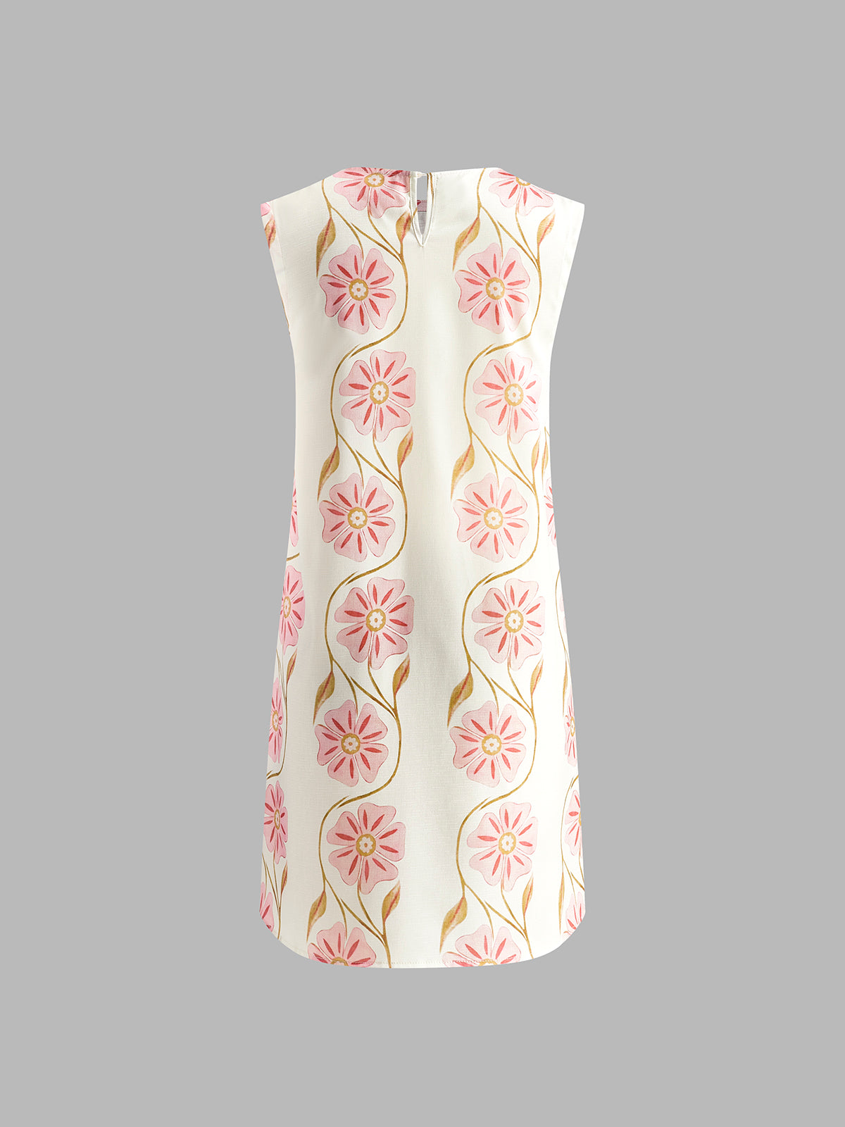 Romantic Print Sleeveless Short Dress - Image 6