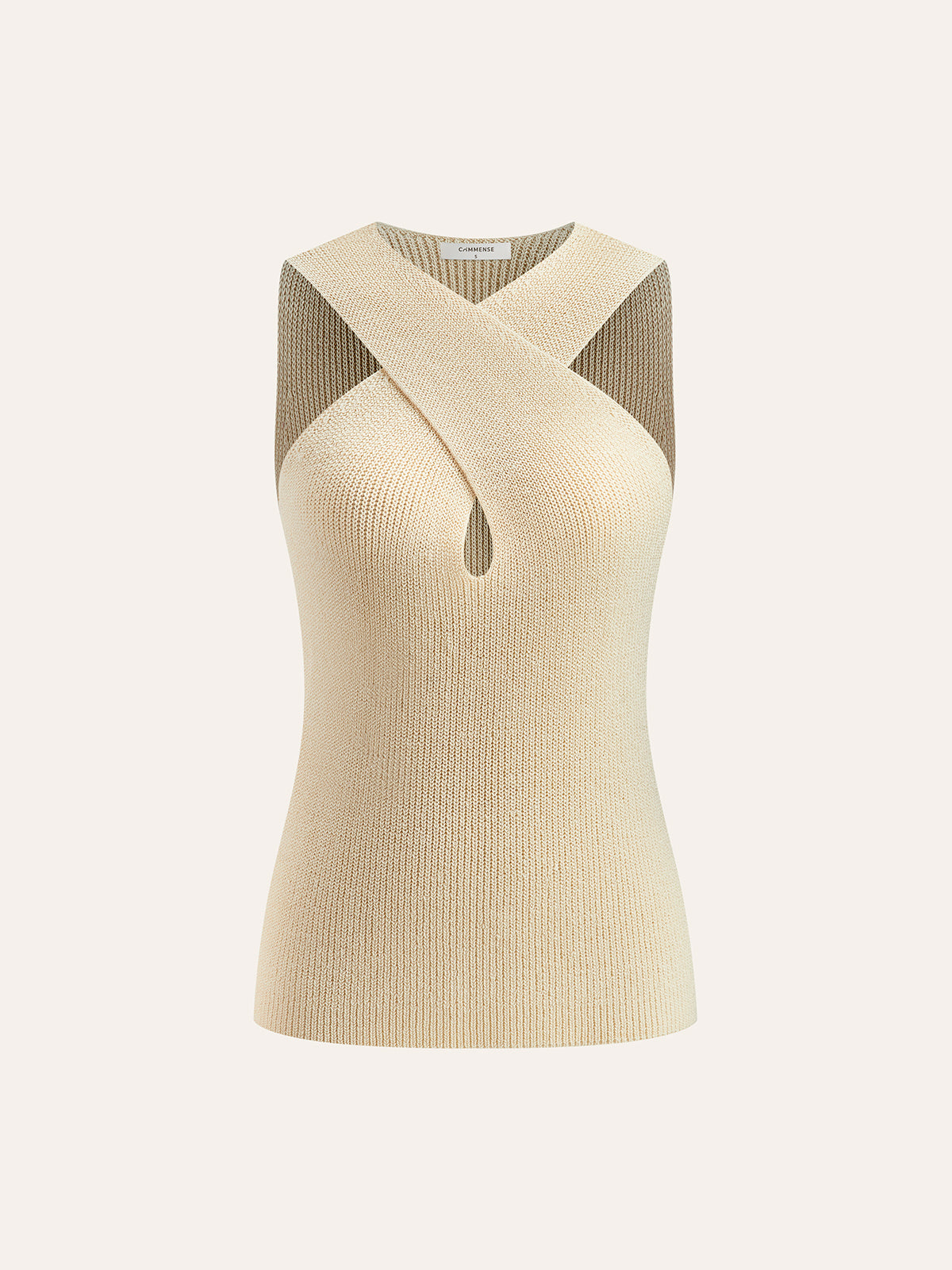 Halter Cross-Over Collar Tank Top - Image 3