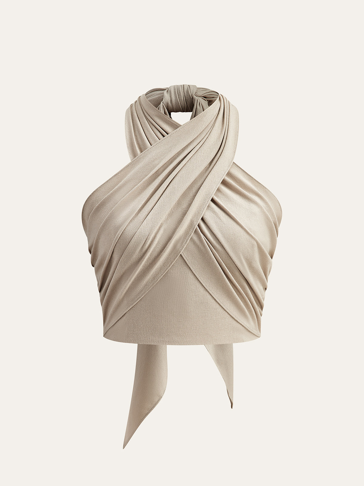 Cotton & Line Crisscross Halter Fitted Tank Top - Image 3