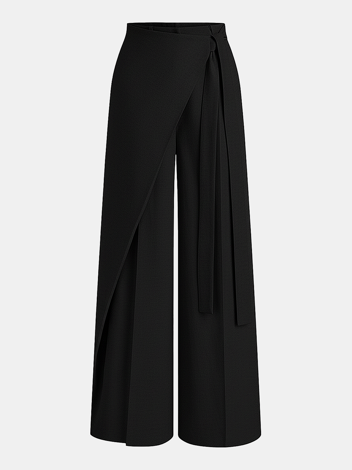 Asymmetric Wrap Wide-Leg Pants - Image 5