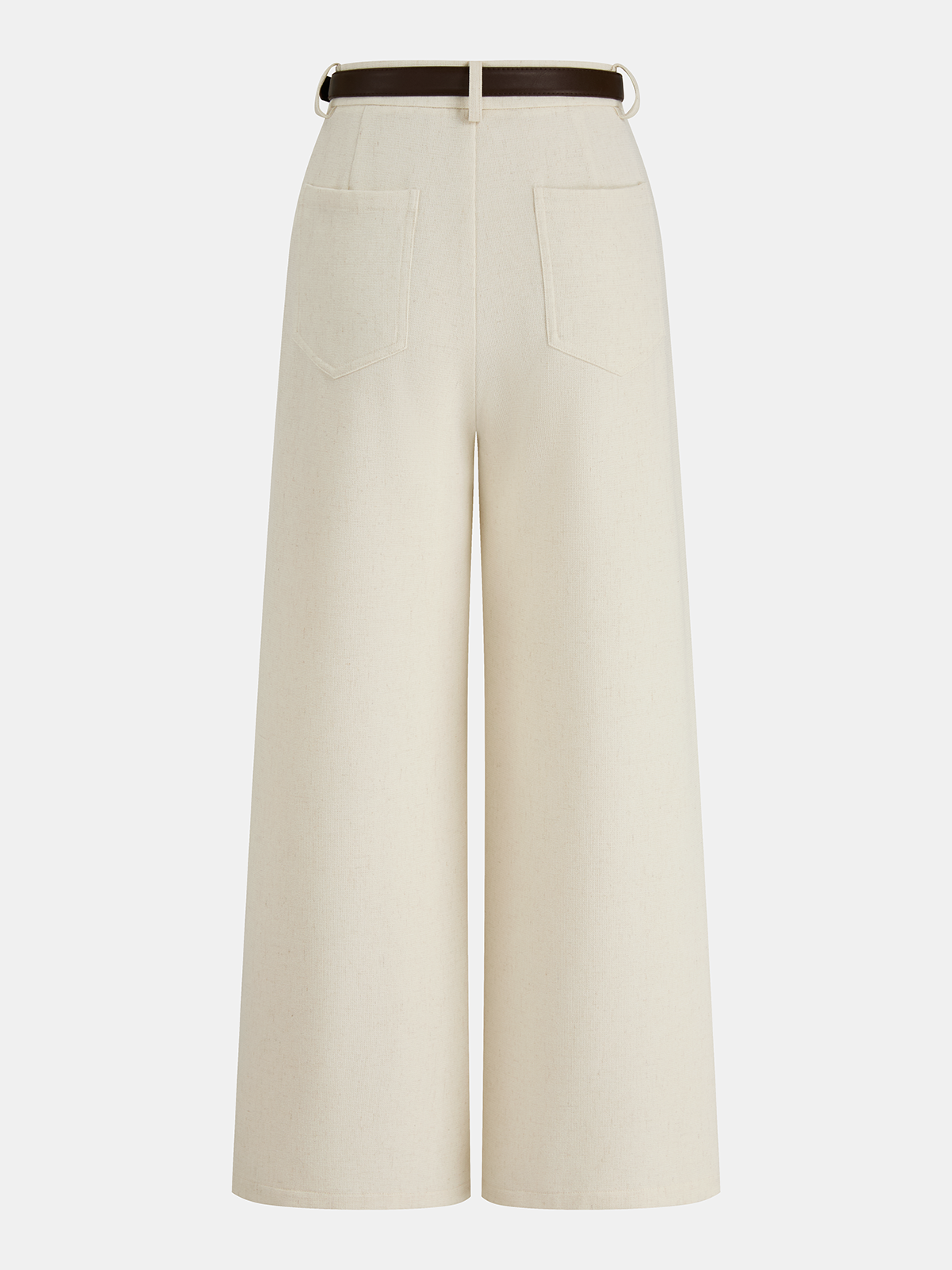 Belted Linen-Blend Wide-Leg Pants - Image 2