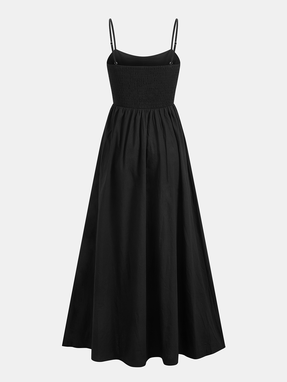 Cotton Sleeveless Pockets Cutout Long Dress - Image 5