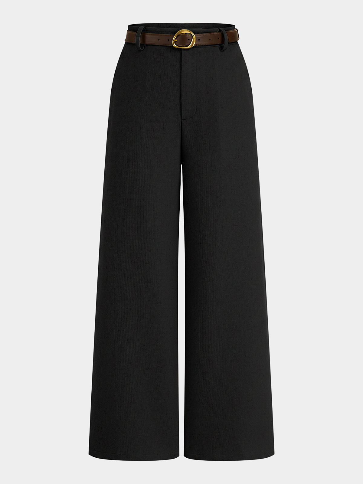 Belted Linen-Blend Wide-Leg Pants - Image 6