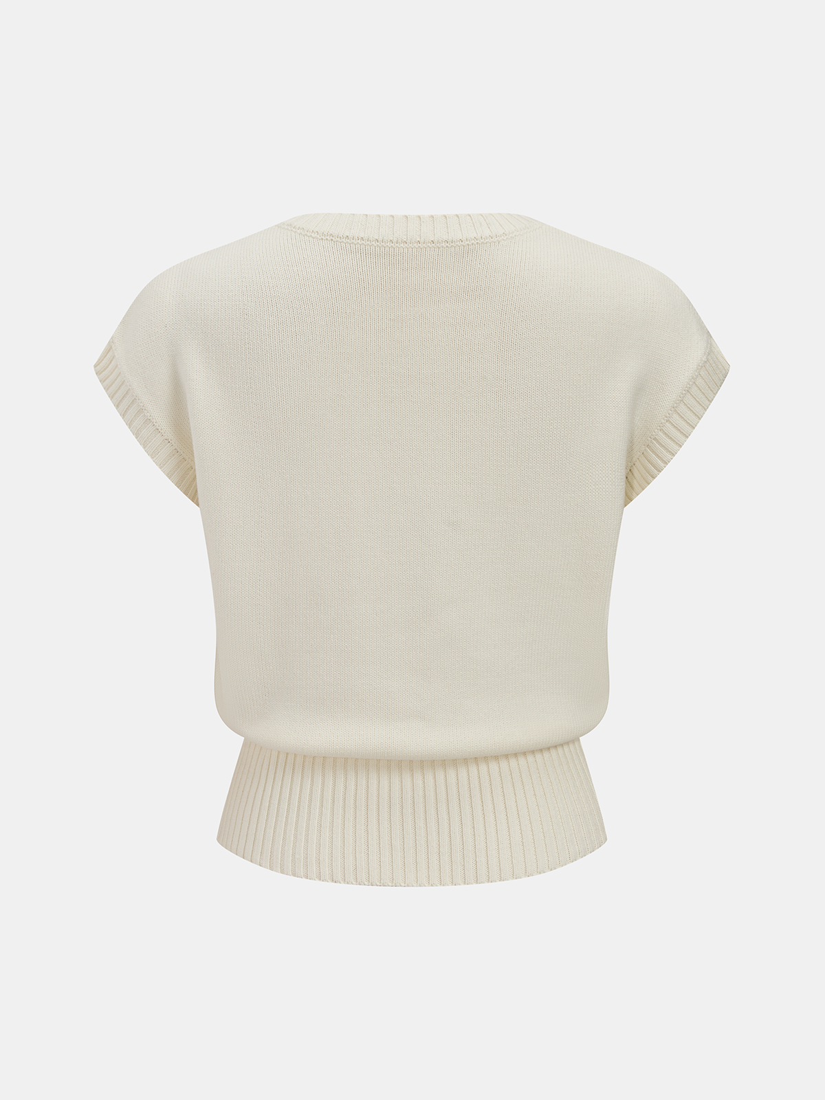 Embroidered Floral Bird Knit Vest - Image 3