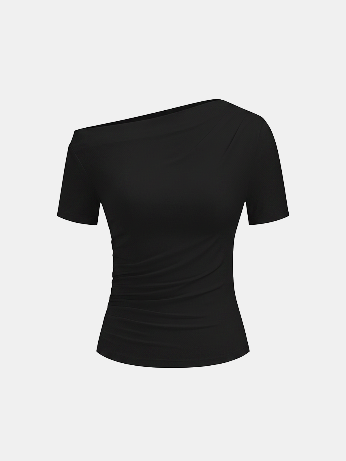 Ruched Off Shoulder Slim Short Sleeve Top - Image 7