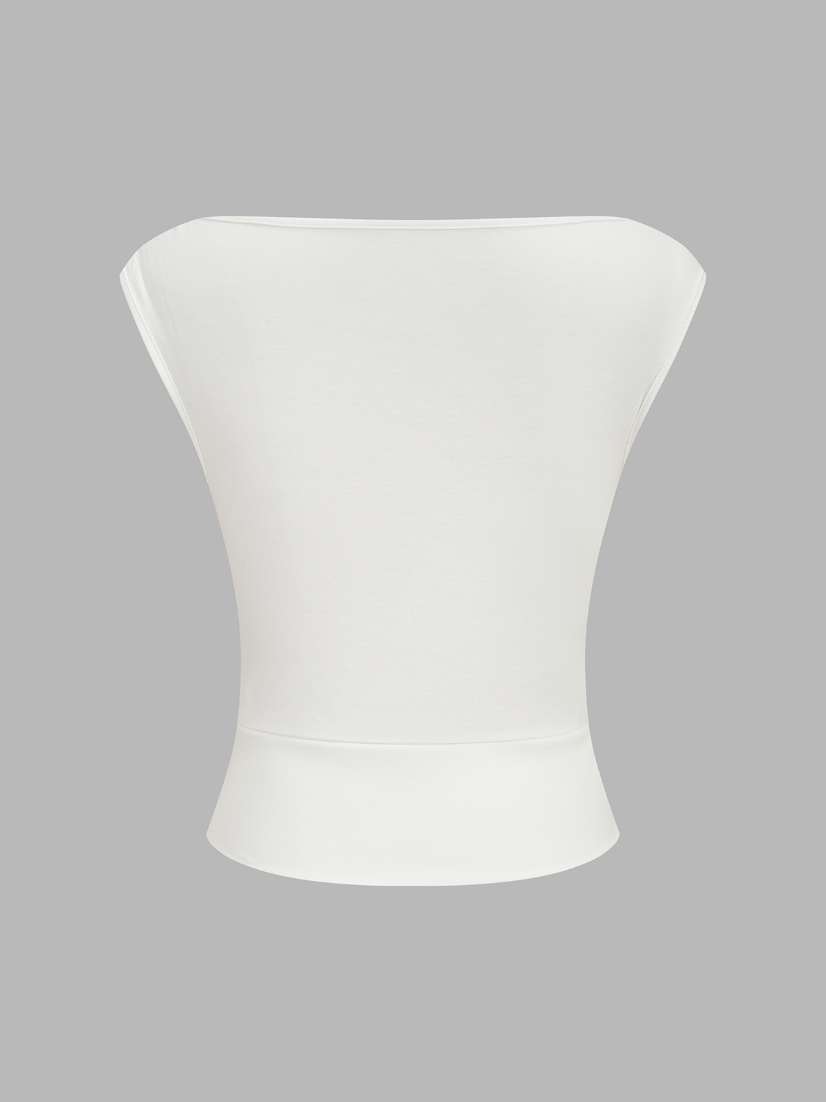 Asymmetric Neckline Ruched Blouse - Image 3