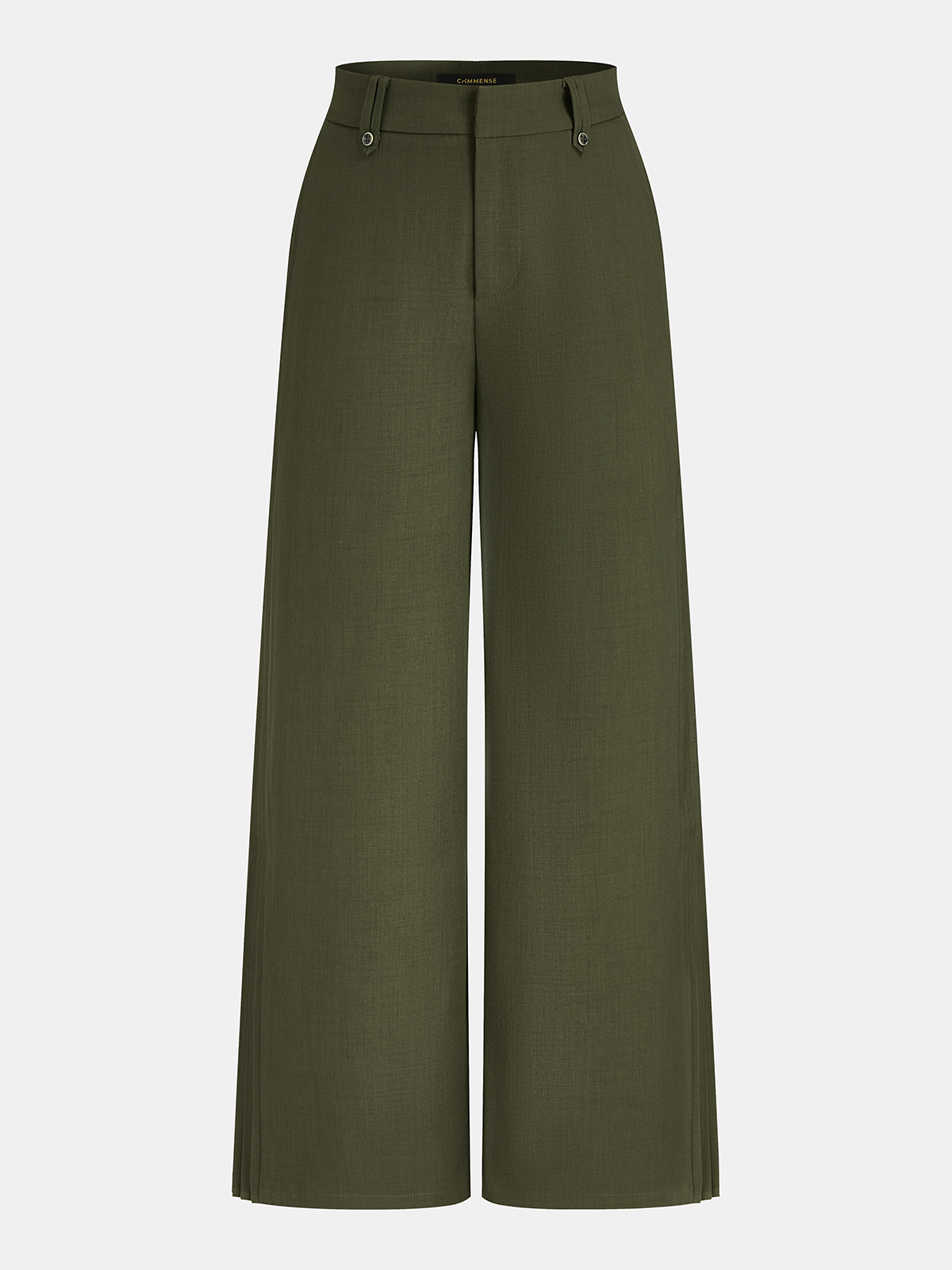 Side Pleated Wide-Leg Pants - Image 6