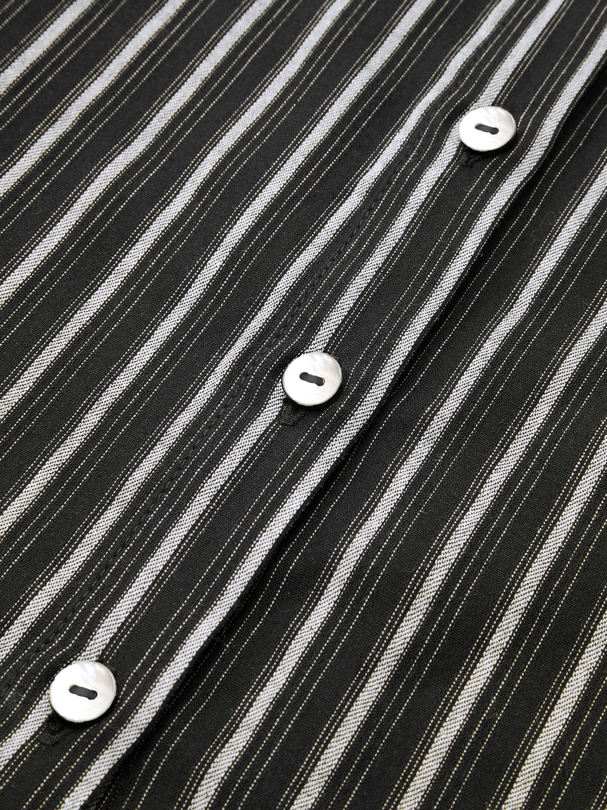 Striped Collared Sleeveless Tie Waist Midi Dress - Image 8