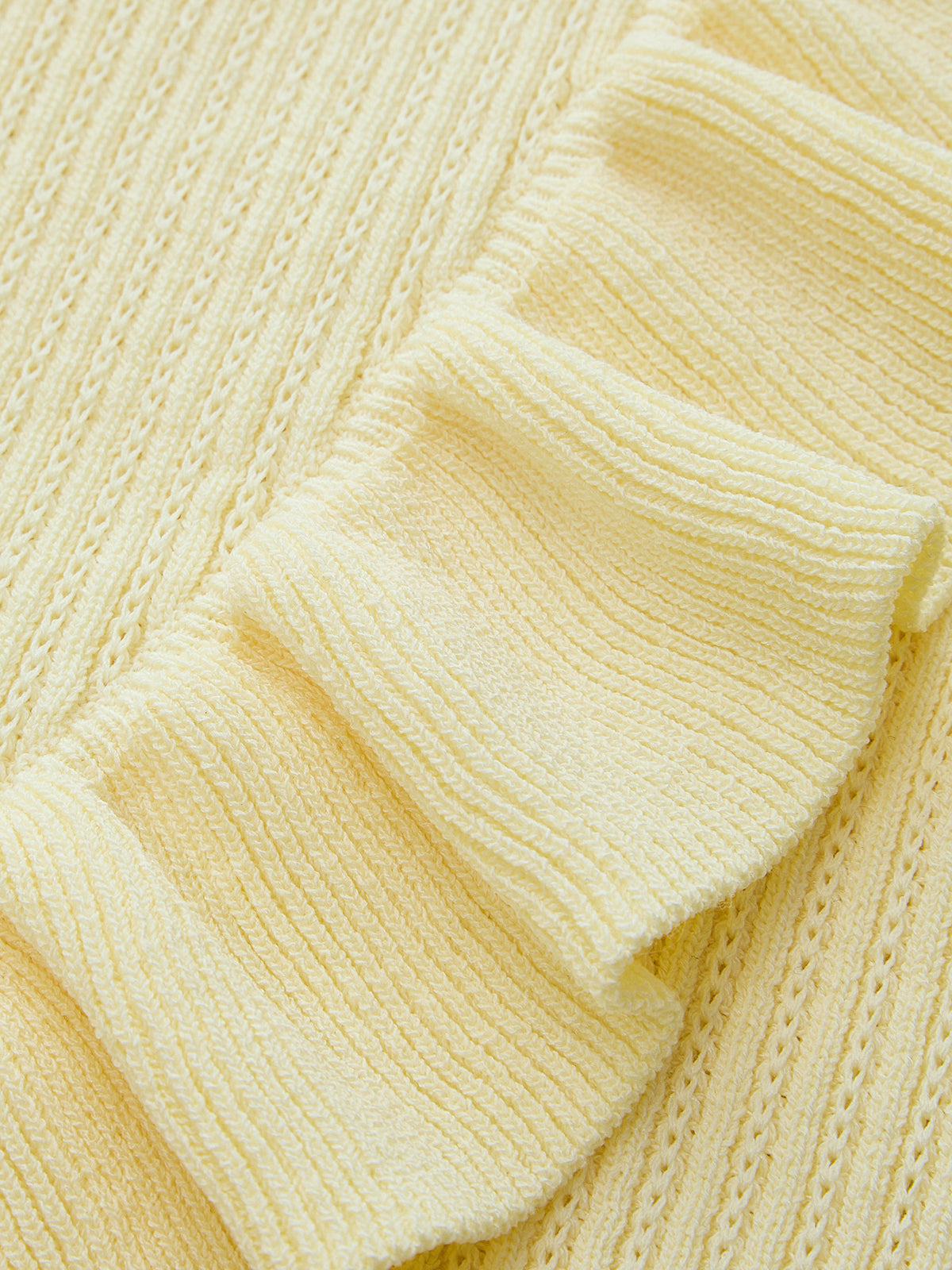 Ribbed High Neck Ruffle Sleeveless Top - Image 5