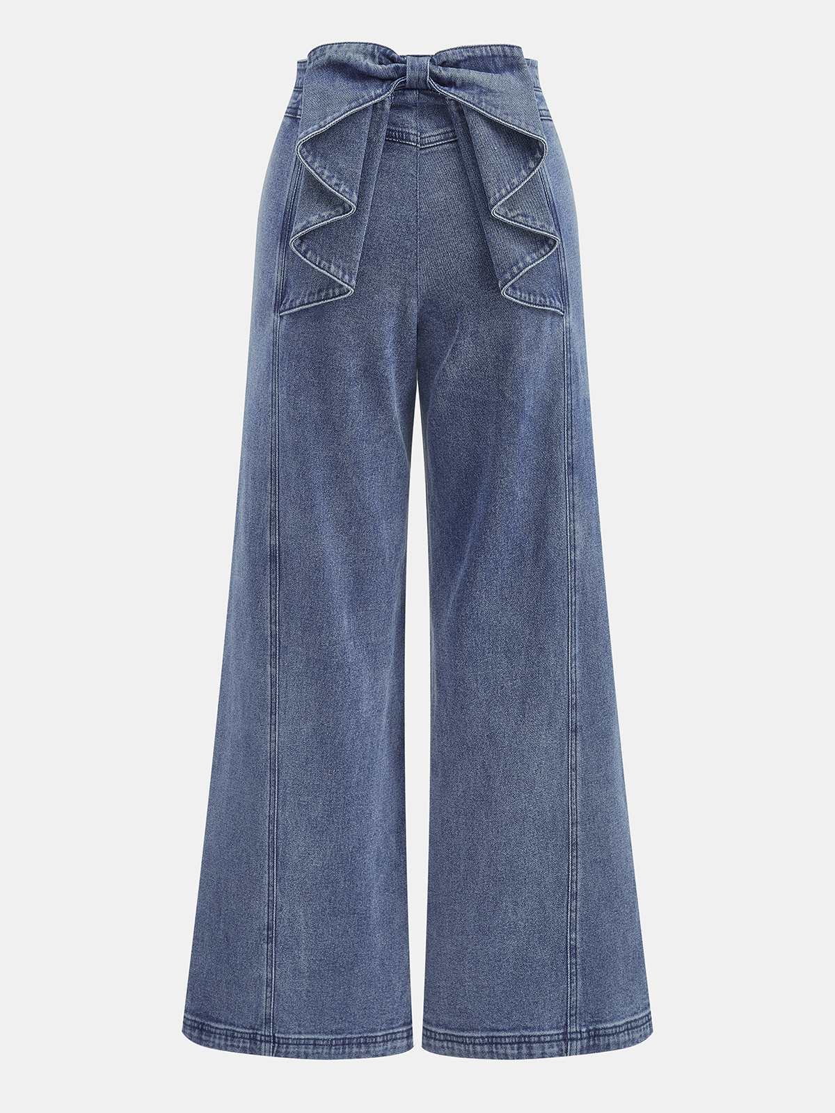 Bow Back High-Waist Wide-Leg Jeans - Image 3