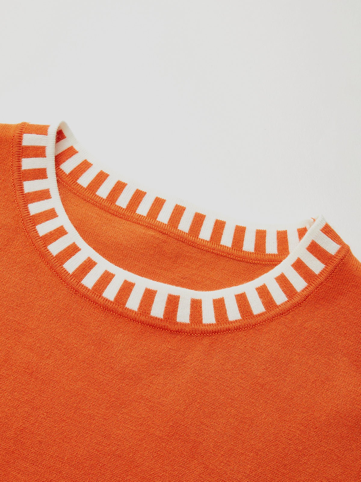 Contrast Trim Cap Sleeve Knit Top - Image 5