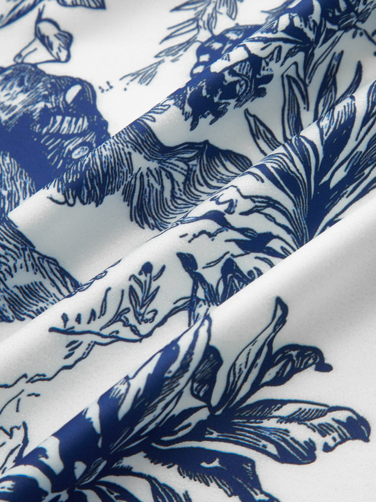 Porcelain Print Scarf Style Halter Blouse - Image 3