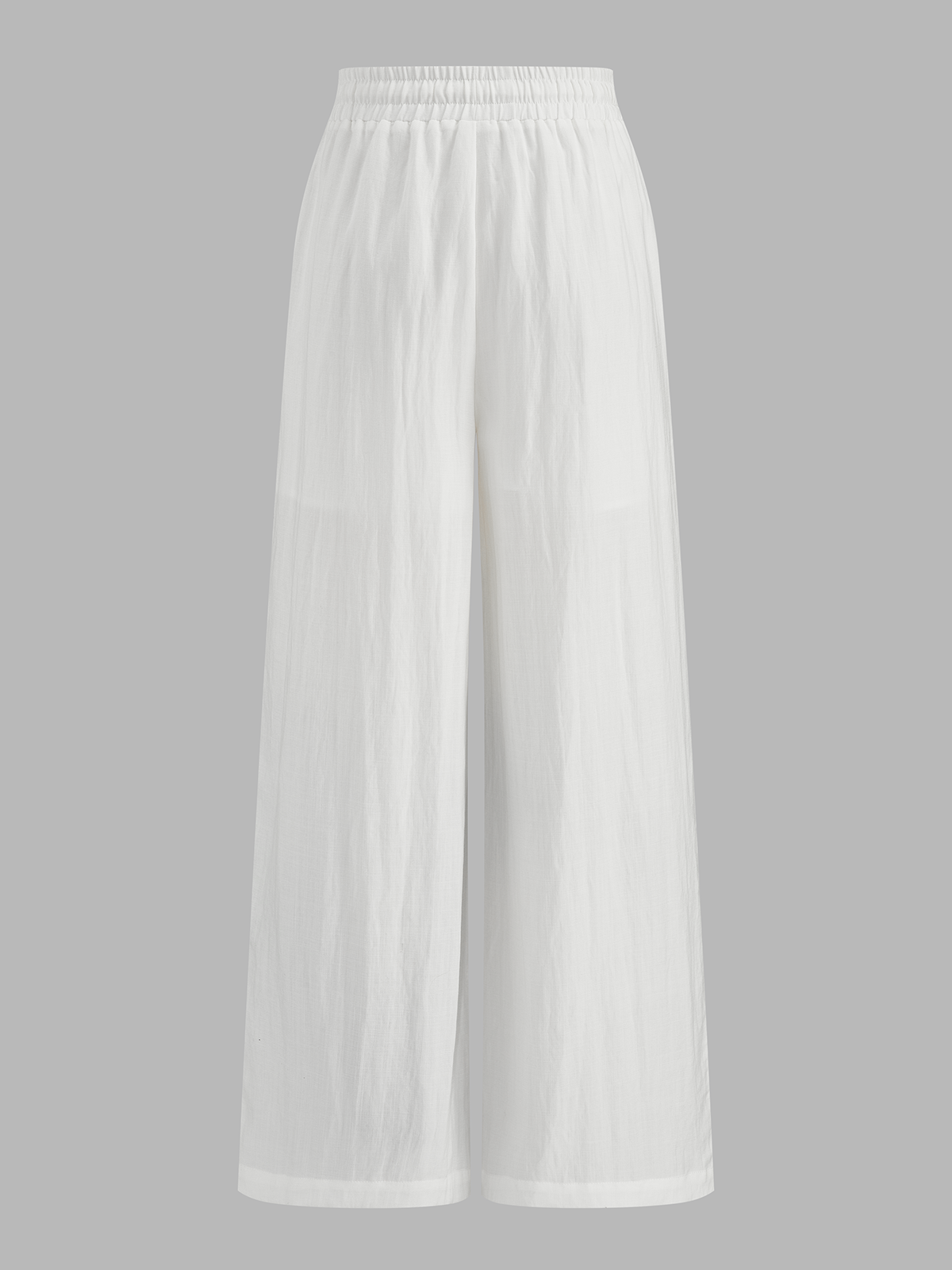 Drawstring Waist Hollow Wide Leg Pants - Image 4