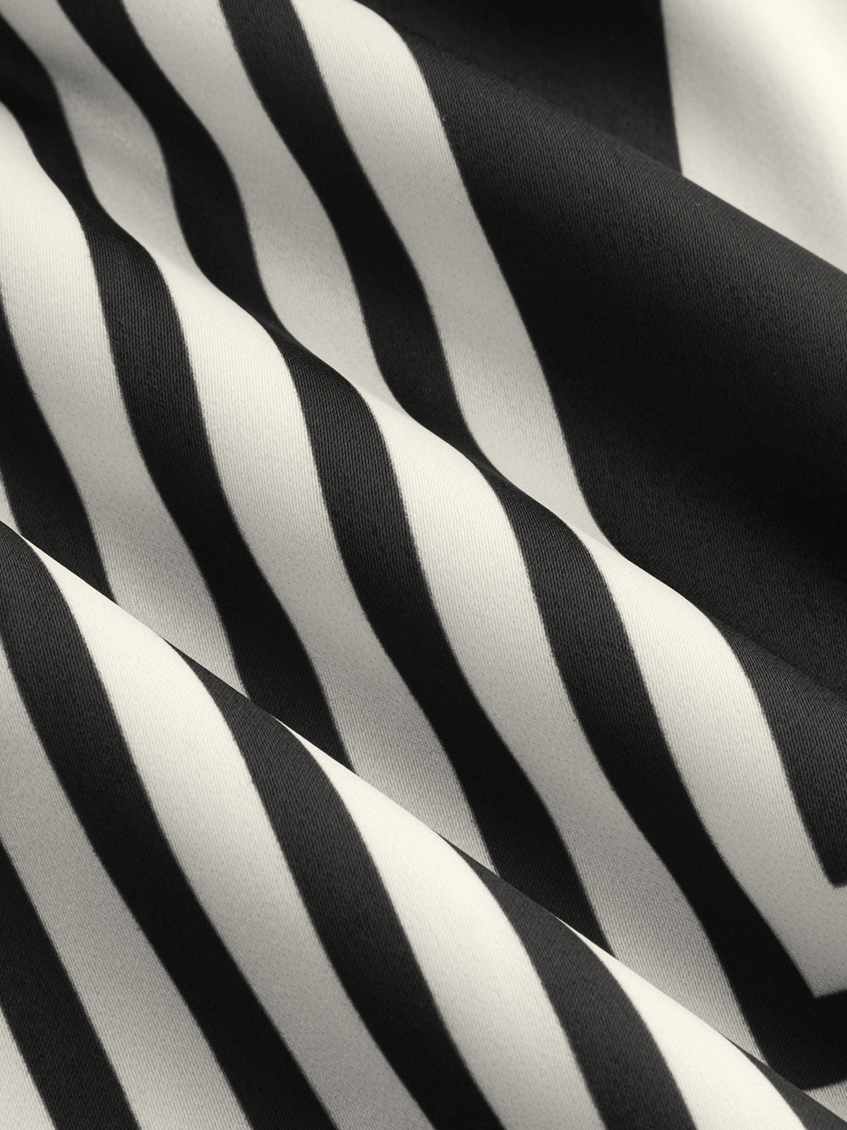 Geometric Stripe Halter Wrap Tie Satin Top - Image 4