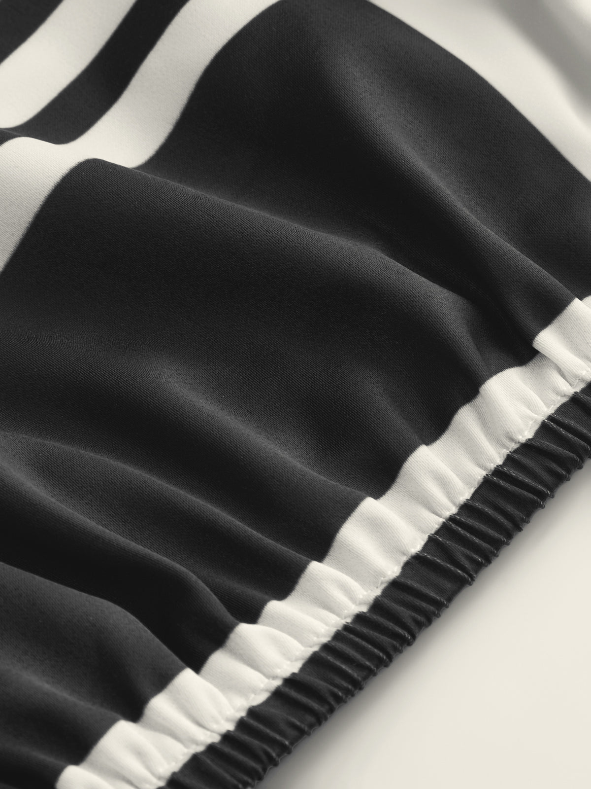 Geometric Stripe Halter Wrap Tie Satin Top - Image 5